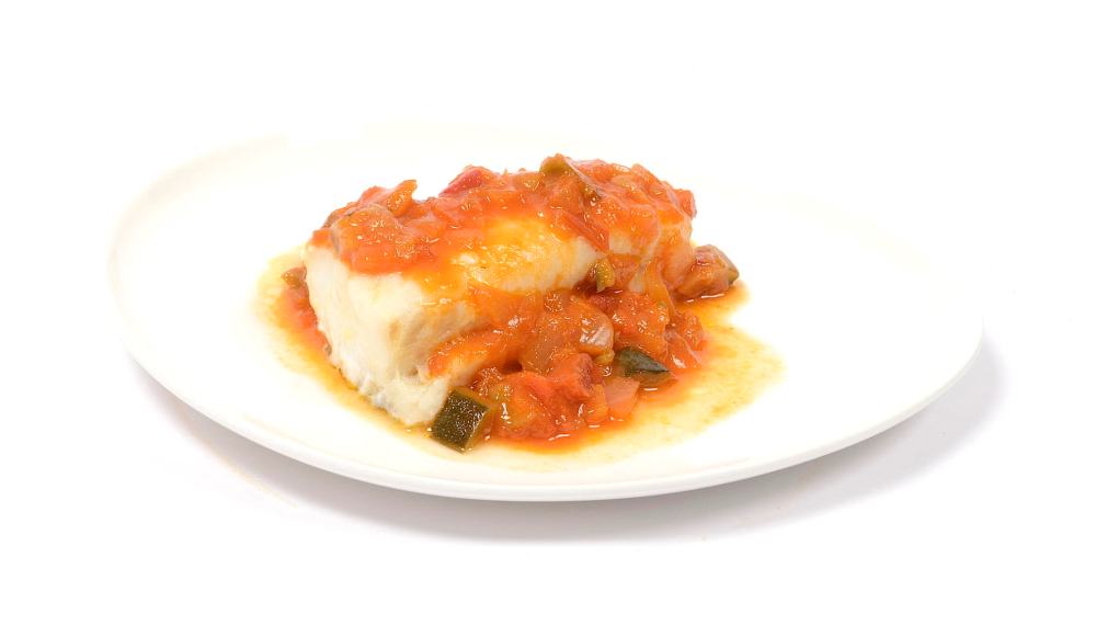 bacalao con sanfaina o pisto